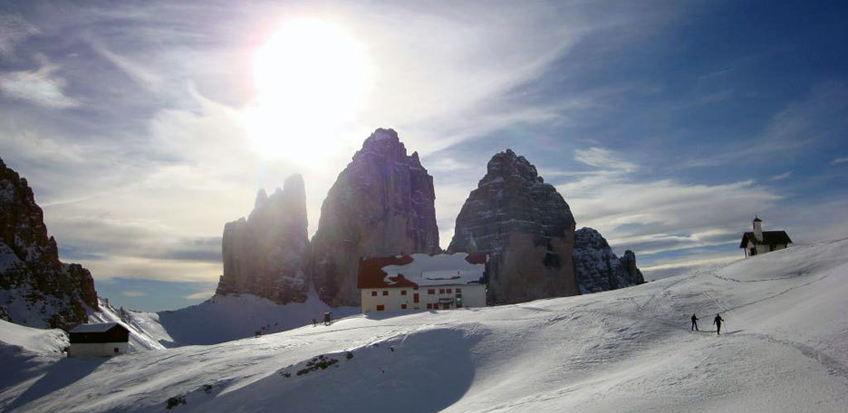 Sci Alpinismo al Rifugio Locatelli dalla Val Fiscalina