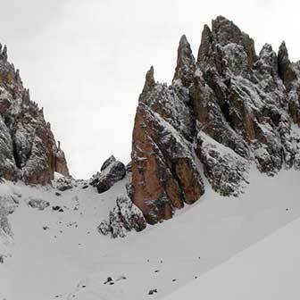 Ski Mountaineering to Forcella Sassolungo