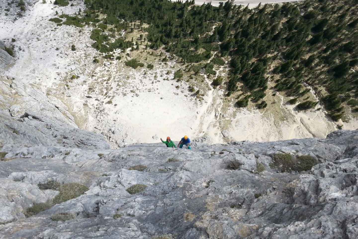 Schubert Climbing Route to Piz Ciavazes in the Sella Group