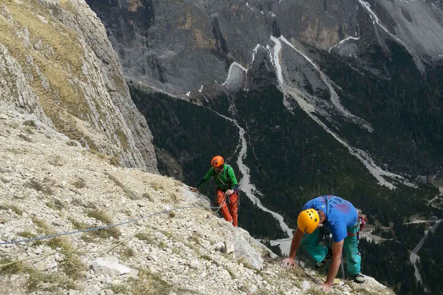 Schubert Climbing Route to Piz Ciavazes in the Sella Group