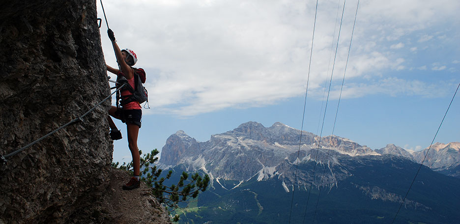 Via Ferrata Sci Club 18 to Faloria Mountain