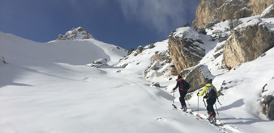 Sci Alpinismo alla Forcella Settsass