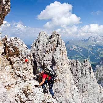 Via Ferrata Oskar Schuster to the Sassopiatto