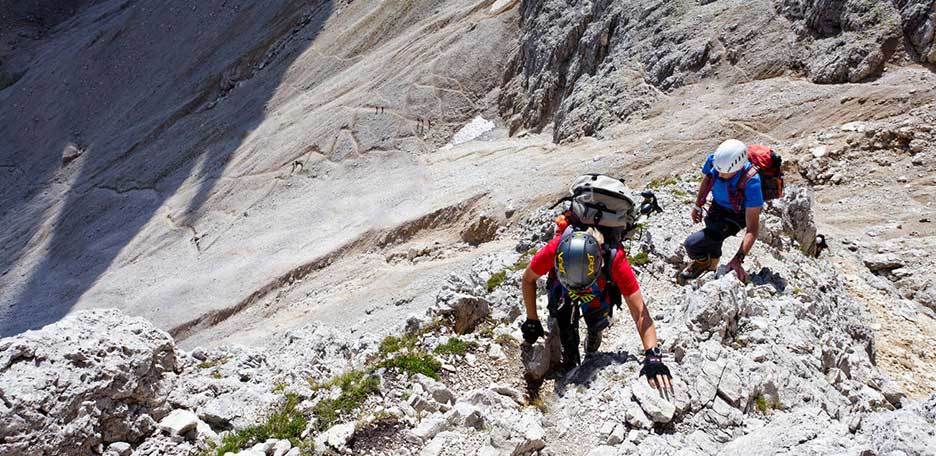 Via Ferrata Oskar Schuster to the Sassopiatto