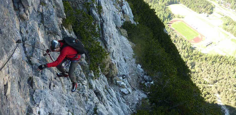 Ferrata Strobel a Punta Fiames