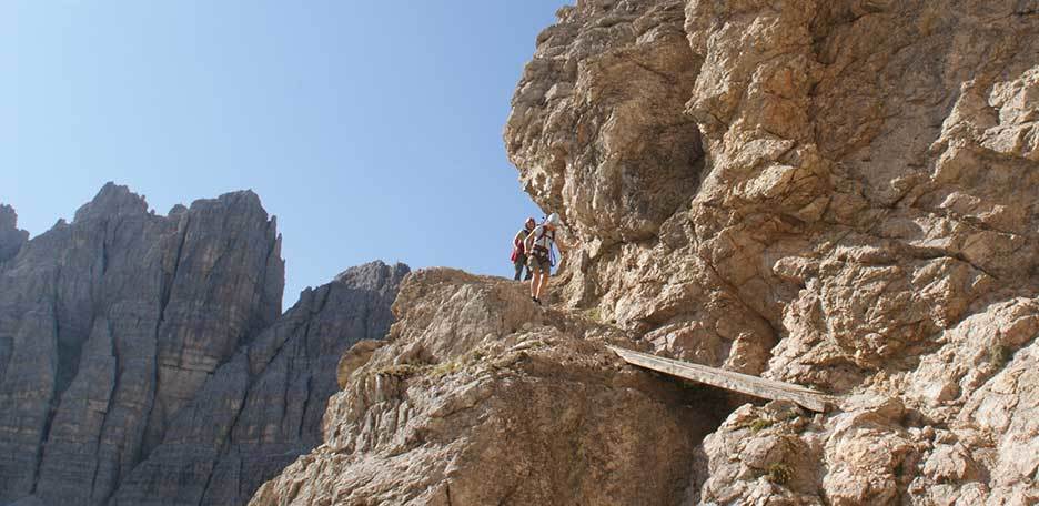 Via Ferrata delle Scalette to the Torre di Toblin