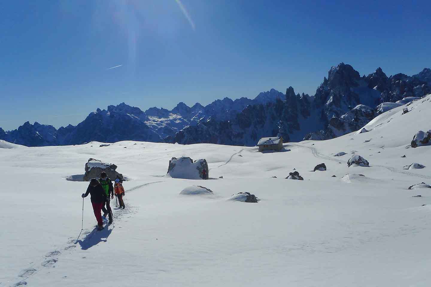 Excursion on Snowshoes to Tre Cime di Lavaredo