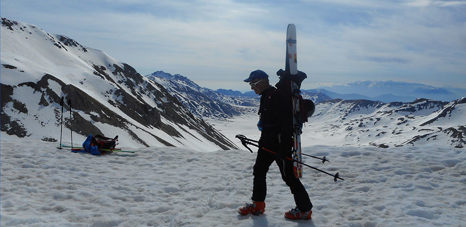 Ski Mountaineering to Monte Tremoggia from Fonte Vetica