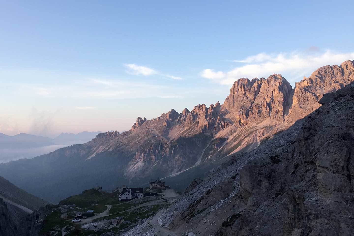 Trekking to Torri del Vajolet and Rifugio Re Alberto