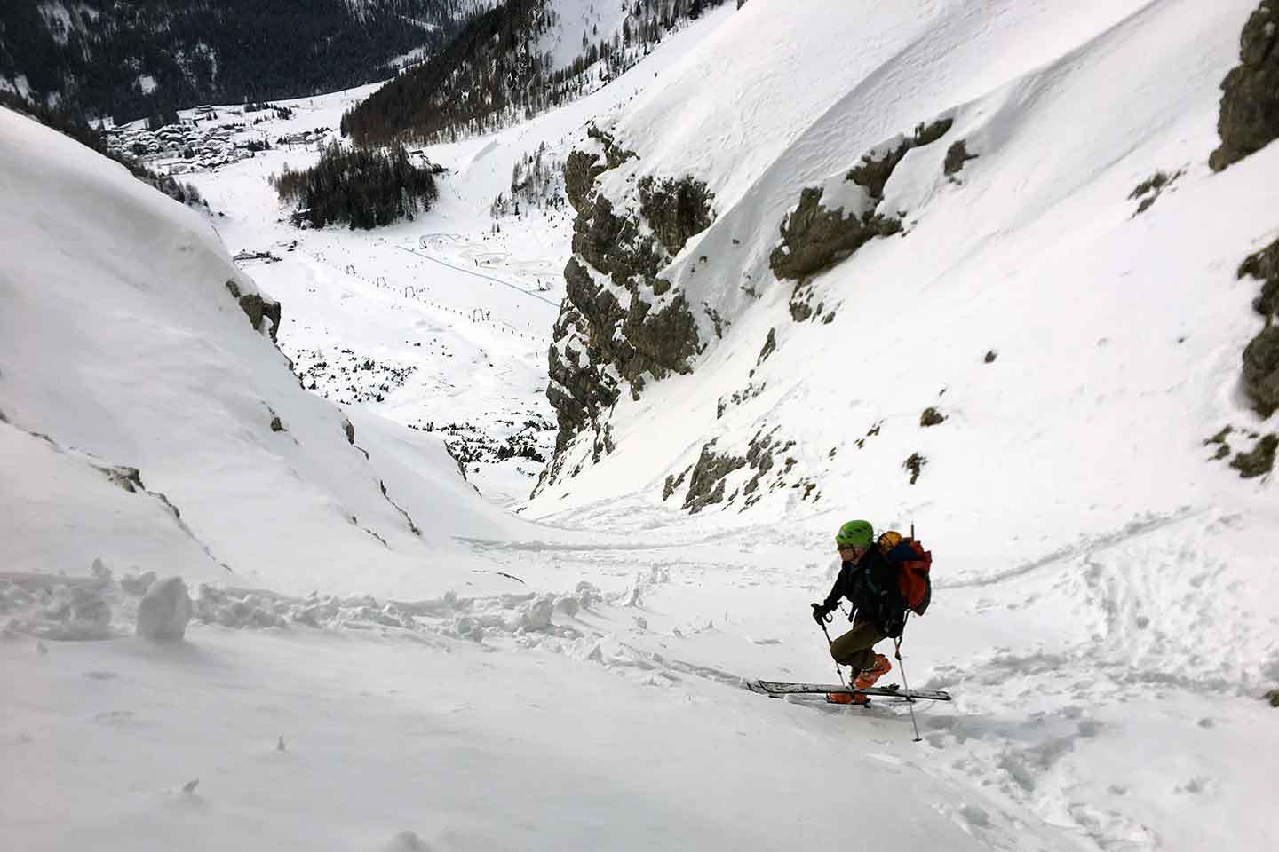 Ski Mountaineering in Sassongher to Val Scura