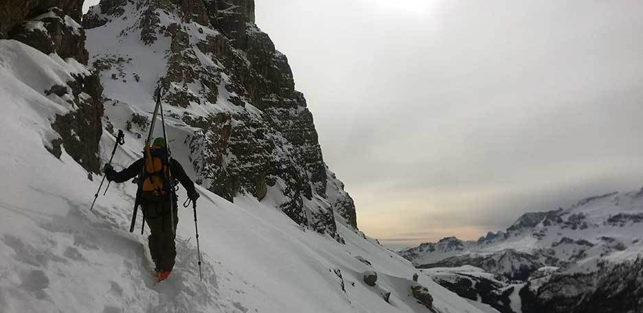 Ski Mountaineering in Sassongher to Val Scura