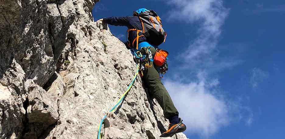 Vinatzer Castiglioni Climbing Route in Marmolada