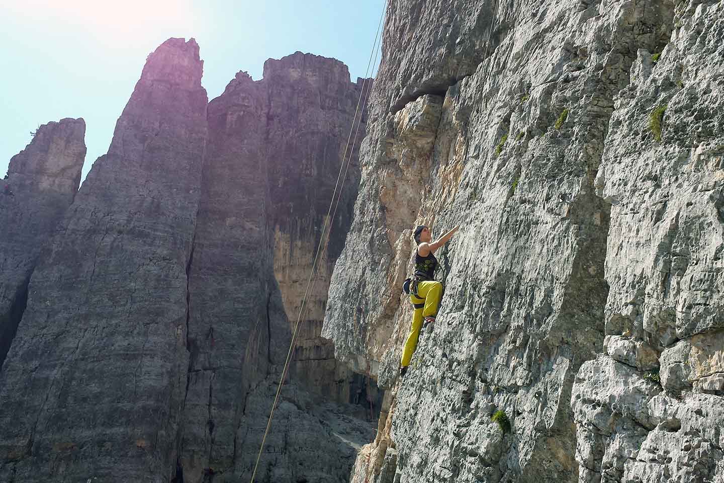 Climbing with a Mountain Guide in Cortina d'Ampezzo