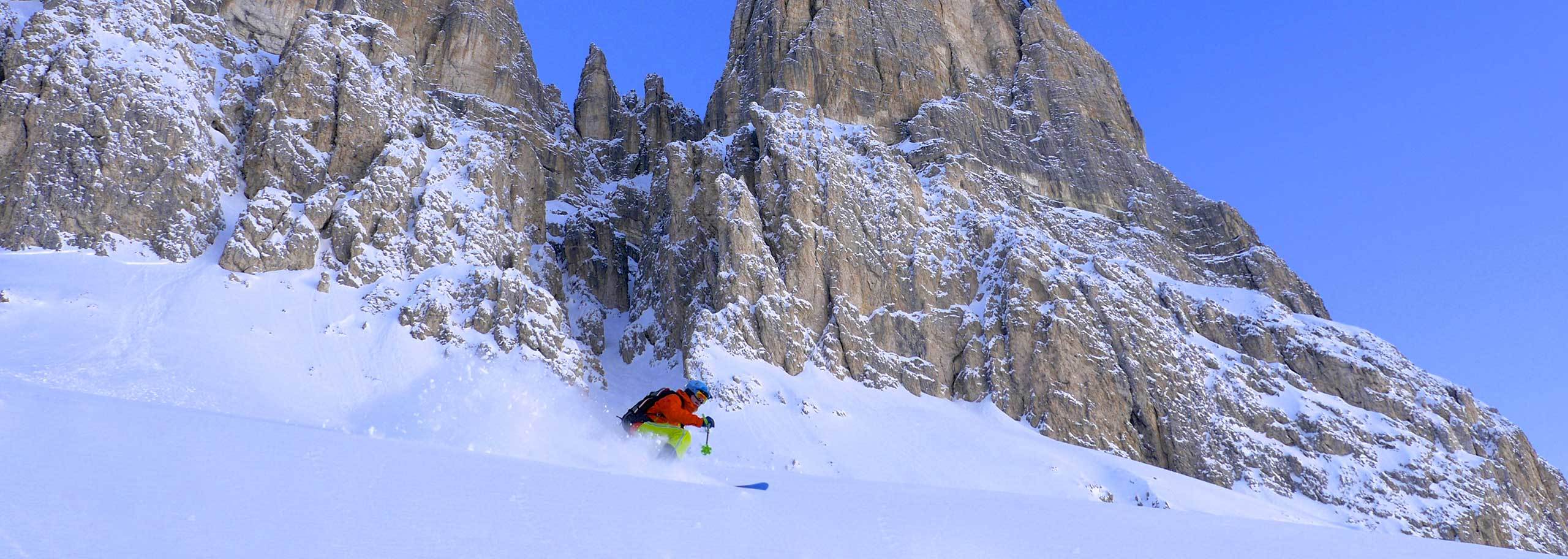 Off-piste Skiing in Carezza, Freeride Skiing Experience