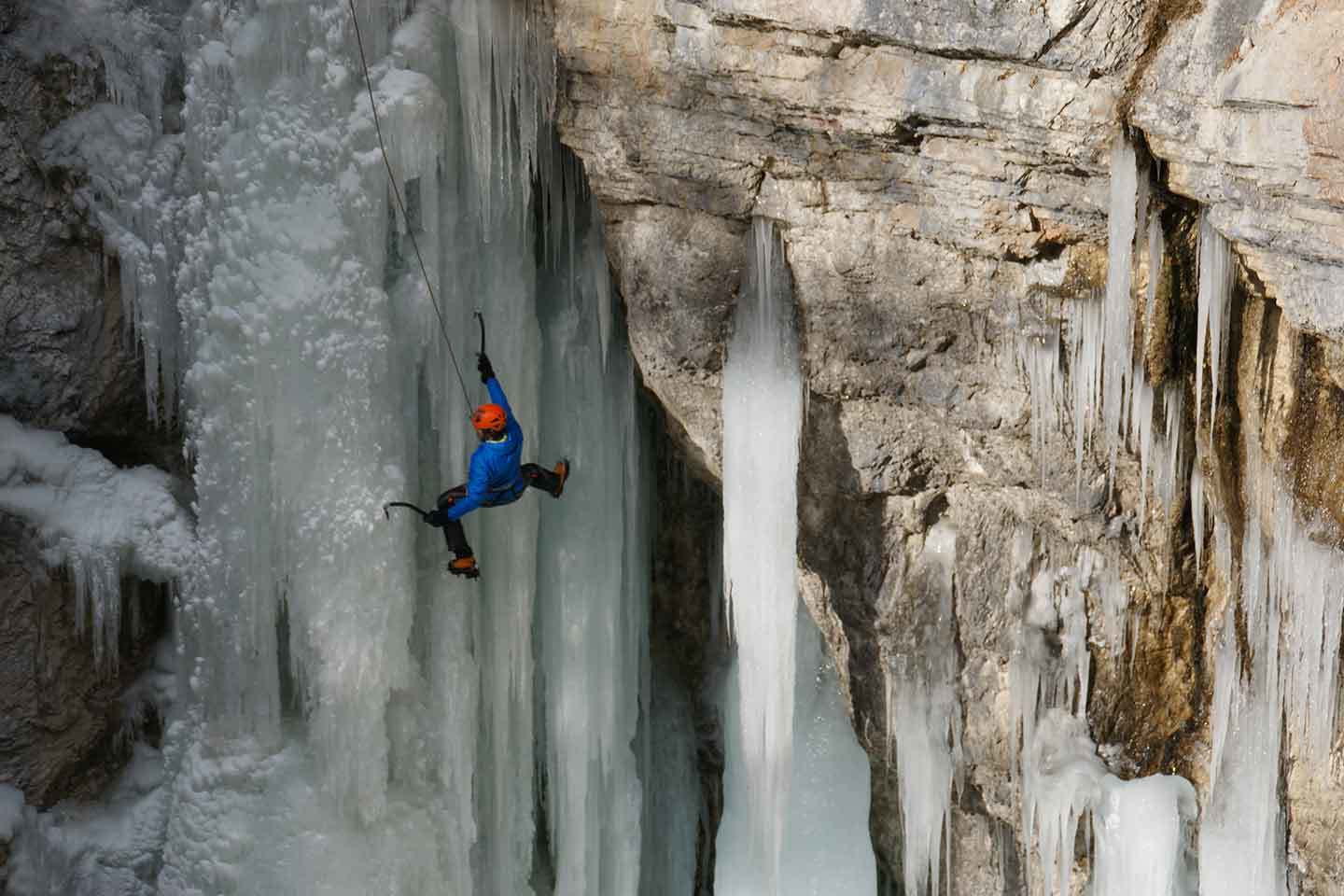 Ice Climbing in Pragelato, Icefalls Climbing