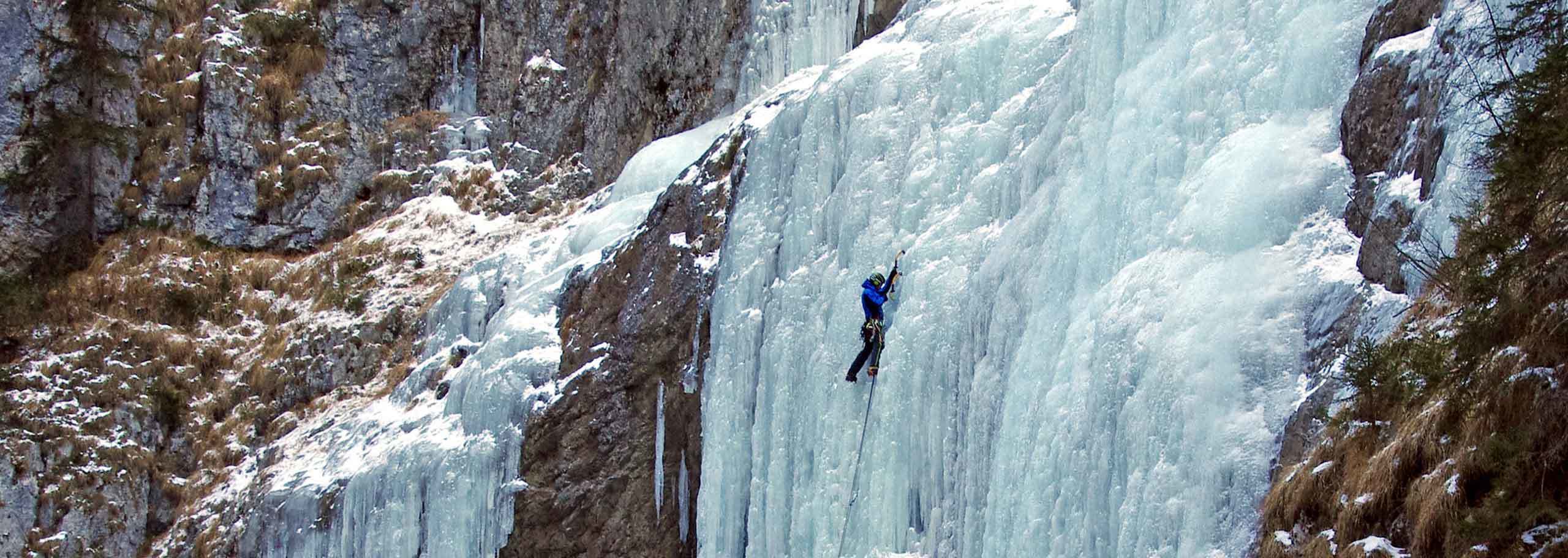 Ice Climbing in Val di Sole, Icefalls with a Mountain Guide