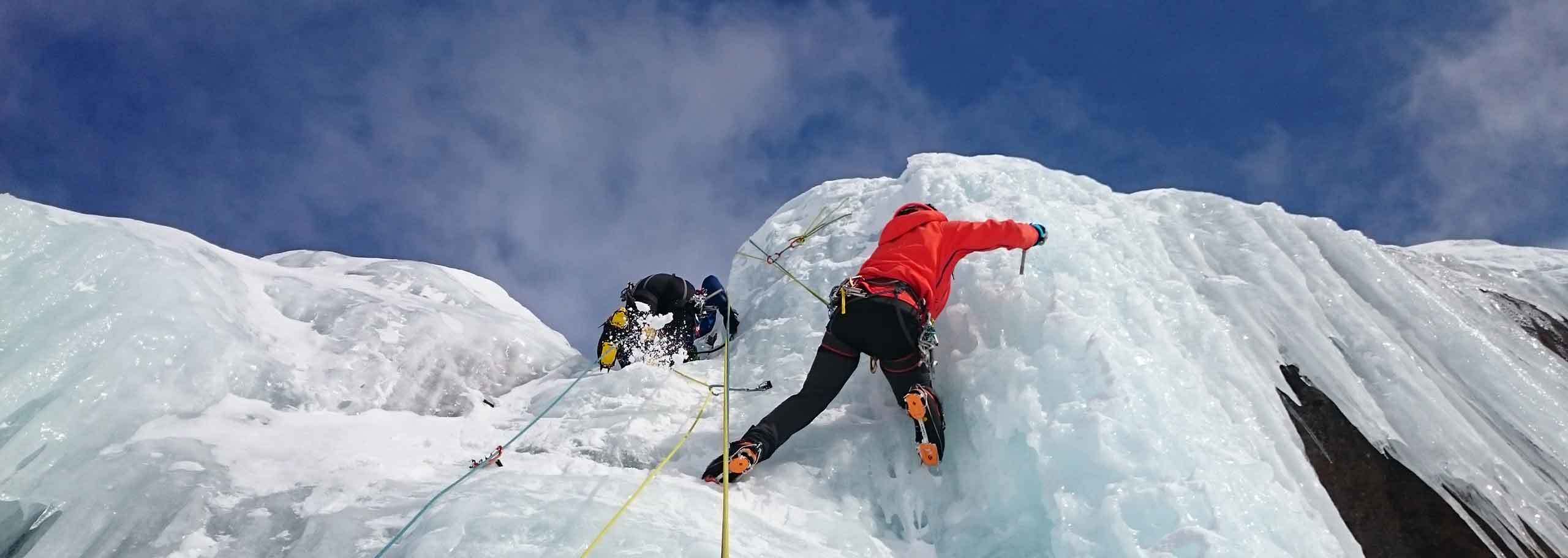Ice Climbing in Alagna with a Mountain Guide