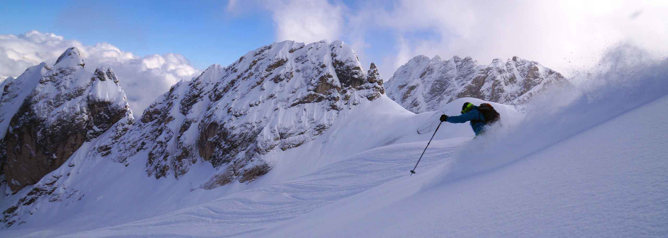 Marmolada Freeride Skiing with a Mountain Guide